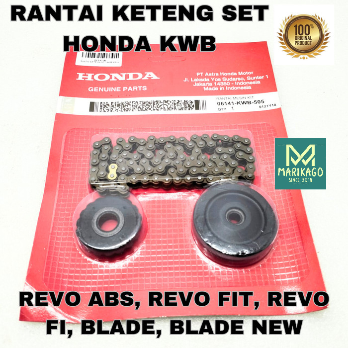 COD  Rantai Keteng Mesin Set Motor Blade, Revo 110 2009 2012 Karbu Fit Revo FI 06141 KWB 505