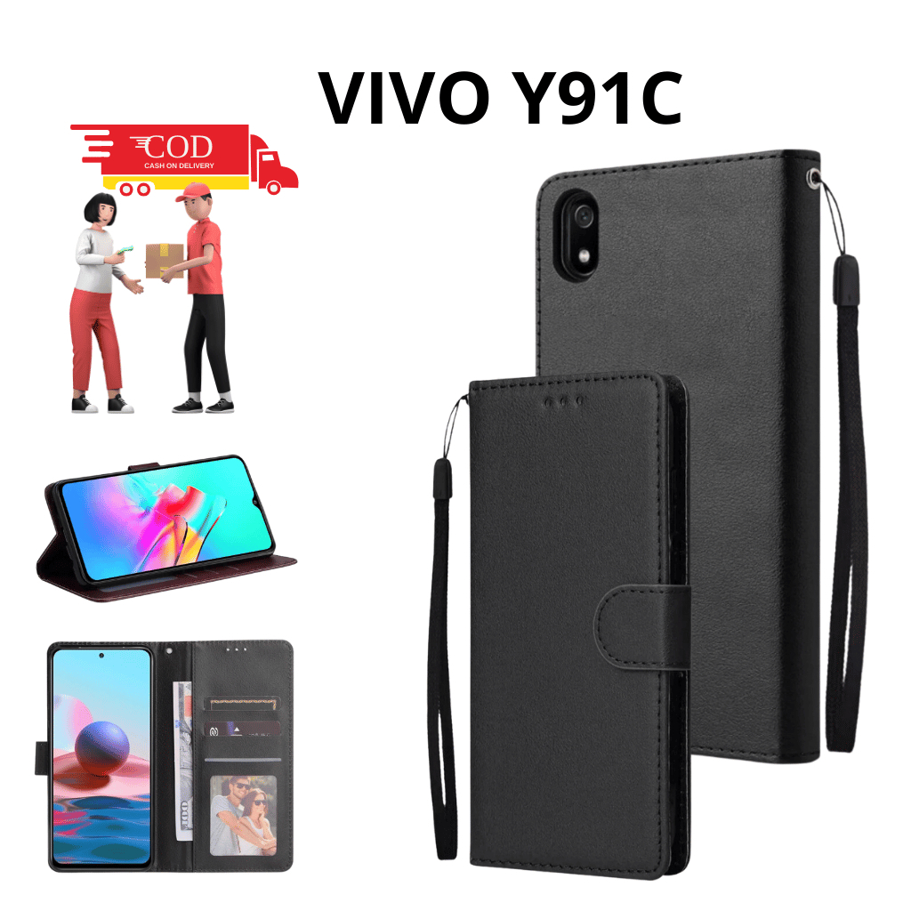CASE HP VIVO Y91C CASE DOMPET FLIP CASE WALLET FLIP LEATHER CASE PREMIUM-FLIP WALLET