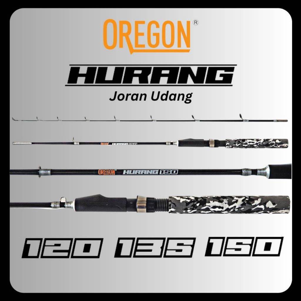 Joran Pancing Sambung Dua oregon hurang 135 dan 150 Fiber SOlid lentur buat mancing udang