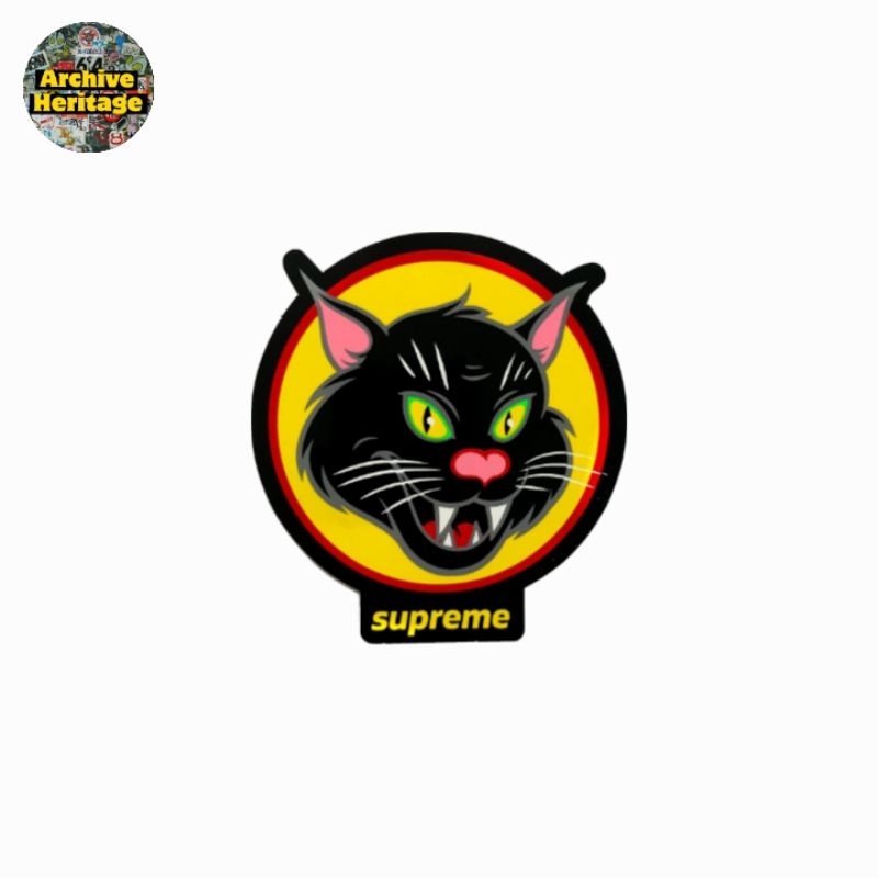 

sticker Supreme Black Cat graphics brand clothing streetwear hypebeast stiker