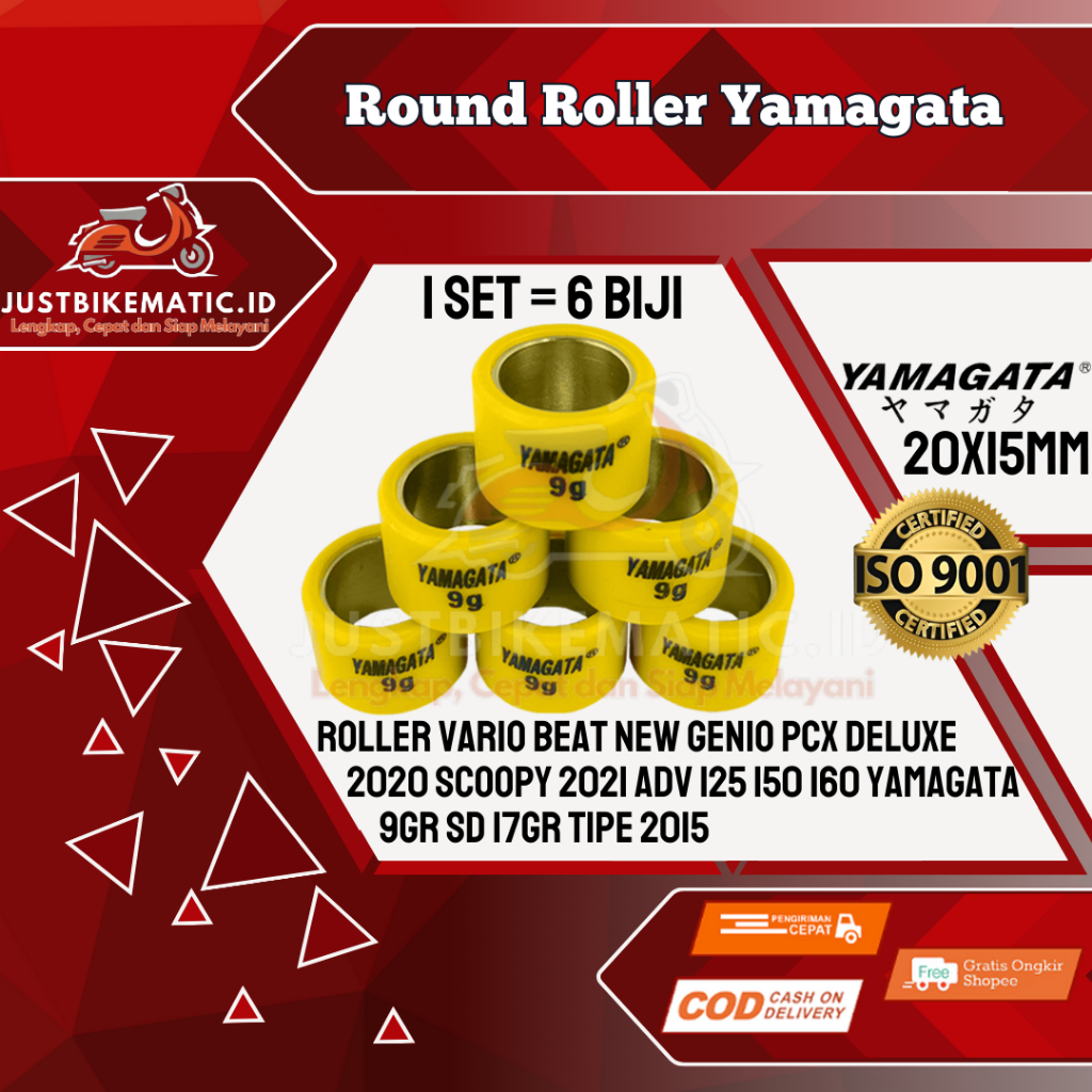 Roller Vario Beat New Genio PCX Deluxe 2020 Scoopy 2021 ADV 125 150 160 cc 9 gr 10 gr 11 gr 12 gr 13