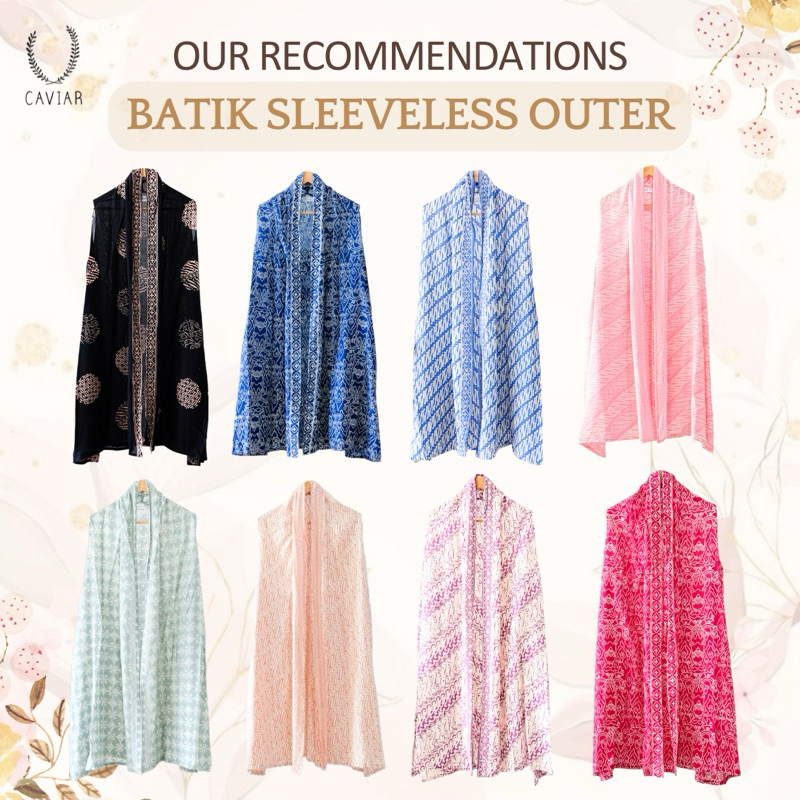 ATASAN BATIK MODERN WANITA OUTER LENGAN BUNTUNG OUTER BATIK CARDIGAN OTER BATIK KONDANGAN MODERN LUA