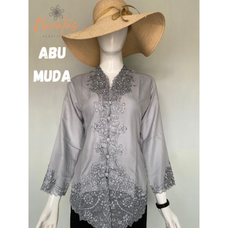 KEBAYA ENCIM BORDIR SENADA ABU ABU