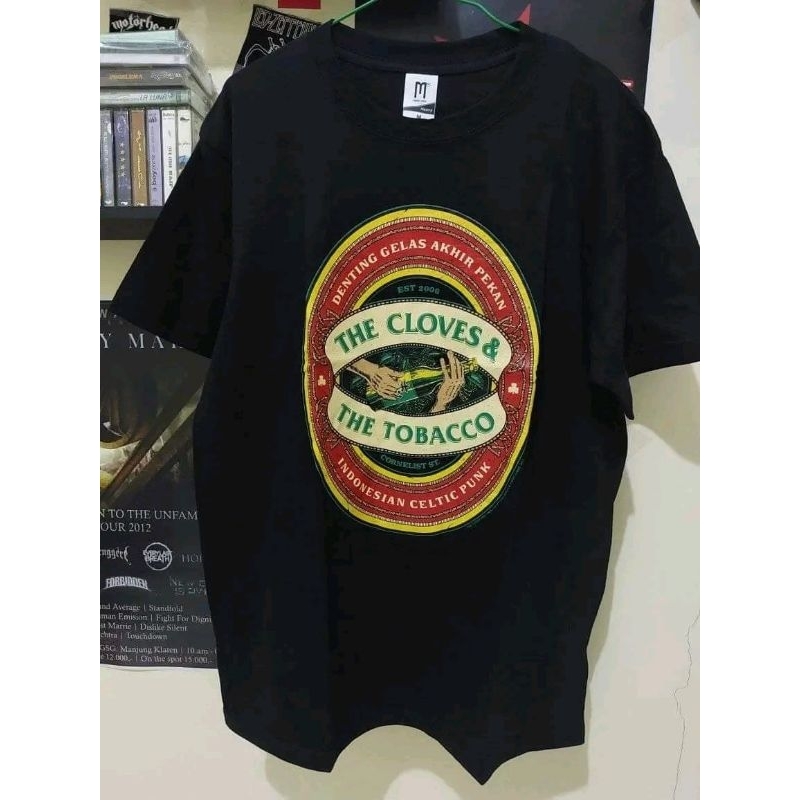 TS THE CLOVES AND THE TOBACCO INDONESIA CELTIC PUNK BAND SIZE L