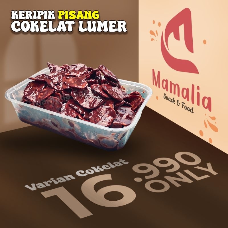

Keripik Pisang Lumer Varian Cokelat 160gram - Mamalia Snack