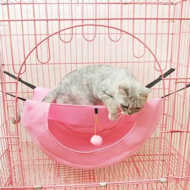 1 Pcs - Cat Hammock / Hamok Kucing Dengan Bola Bulu