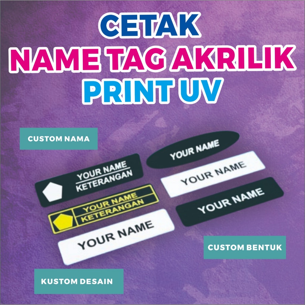 

CETAK NAME TAG PRINT UV