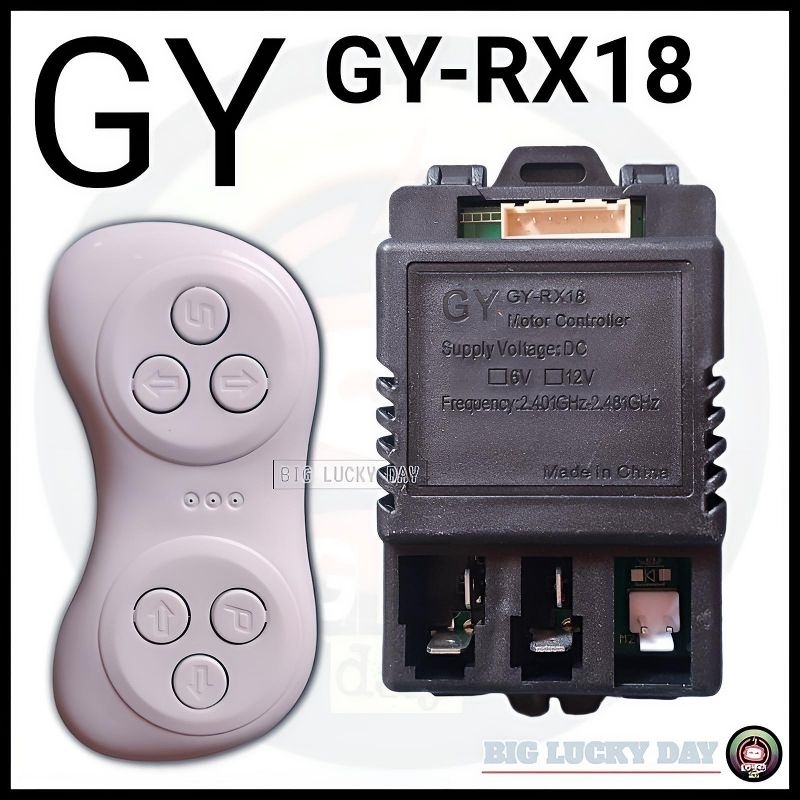 REMOT RECEIVER MOBIL AKI GY-RX18 12V / 6V REMOTE CONTROL PUTIH RECIVER GY RX18 7PIN RESEIVER RESIFER