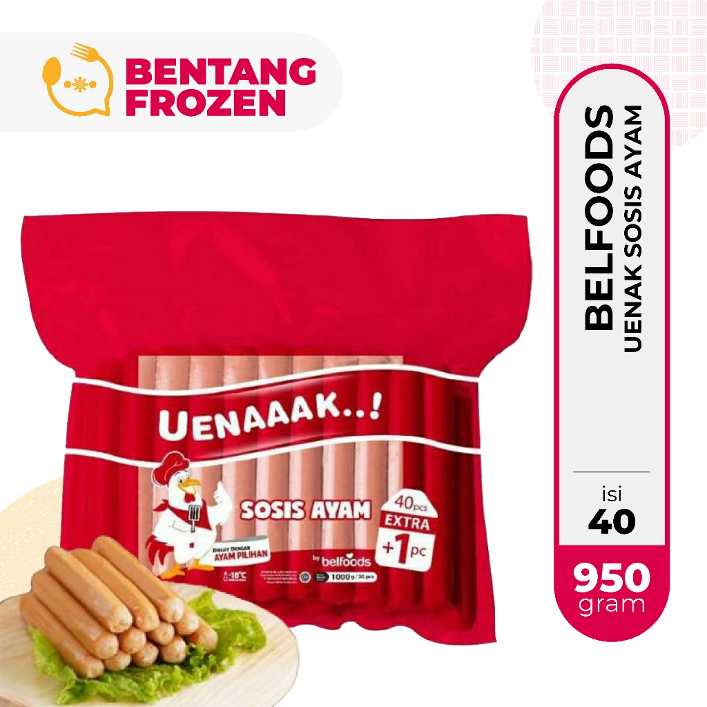 

Belfoods Uenak Sosis Ayam 950GR isi 40
