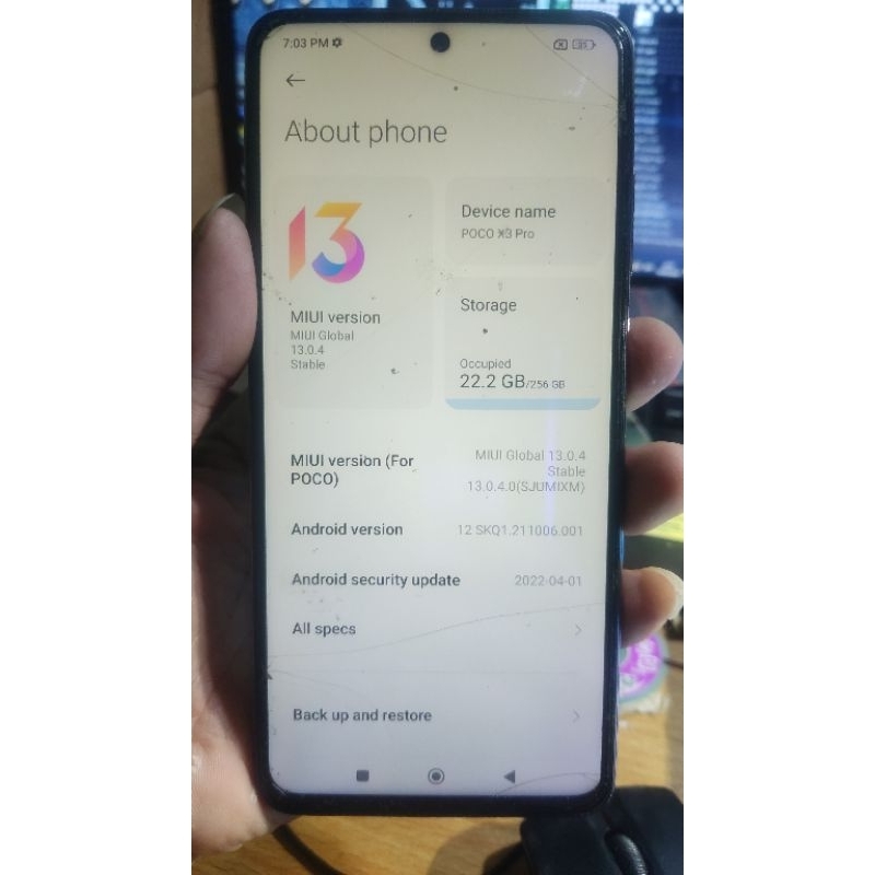 Jual Mesin Poco x3 Pro Ram 8/256 Normal habis Ganti  Cpu New Garansi 7 Hri