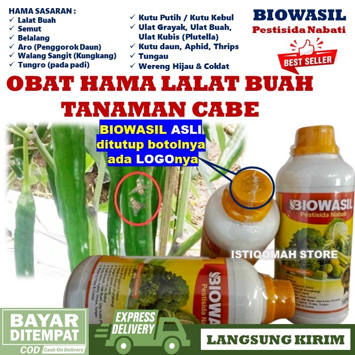 BIOWASIL ASLI 500ML Pestisida Nabati Obat Lalat Buah untuk Cabe - Obat Lalat Buah pada Tanaman Cabe 
