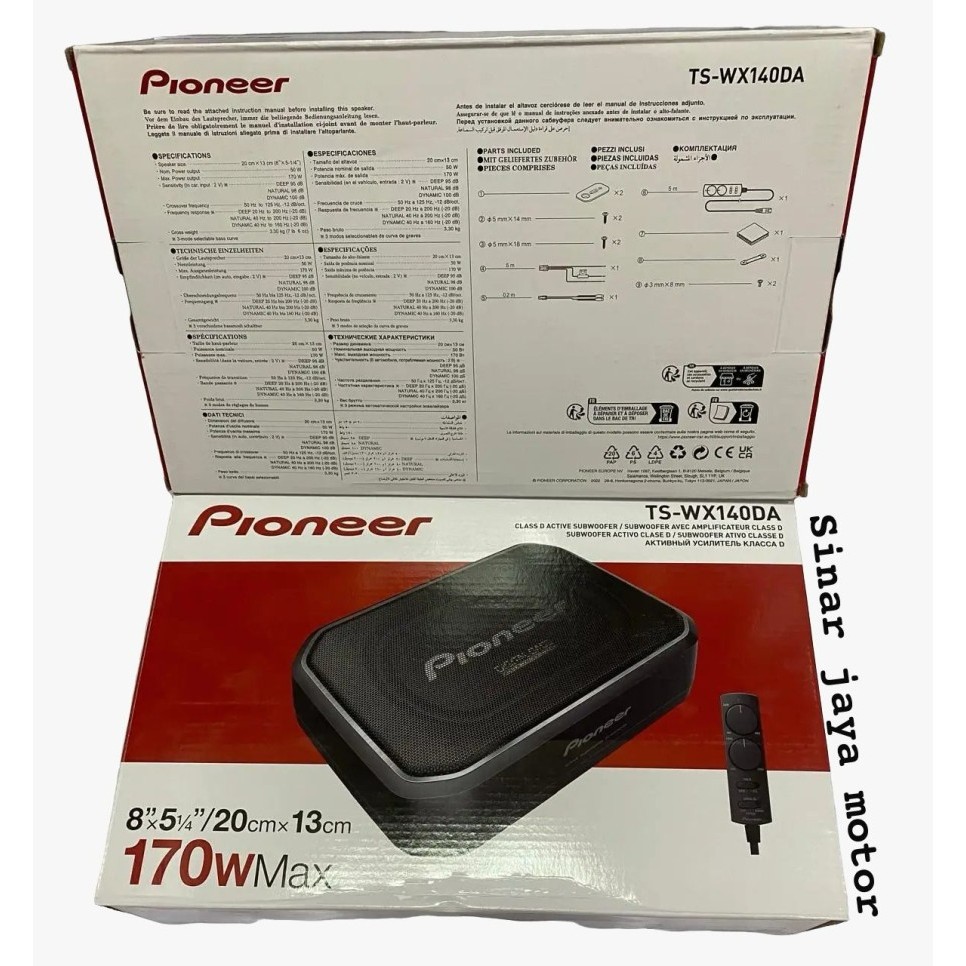 Pioneer TS-WX 140DA Subwoofer Aktif Bawah Kolong jok bangku TS-WX140DA