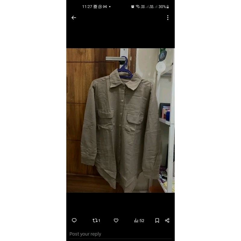 Preloved kemeja asoka coffee