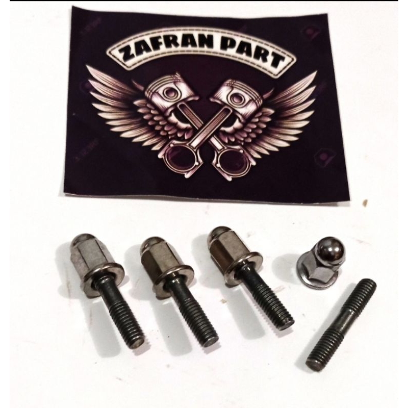 Baut Tanam Knalpot 6x6 Baut 10 Plus Mur Topi Konci