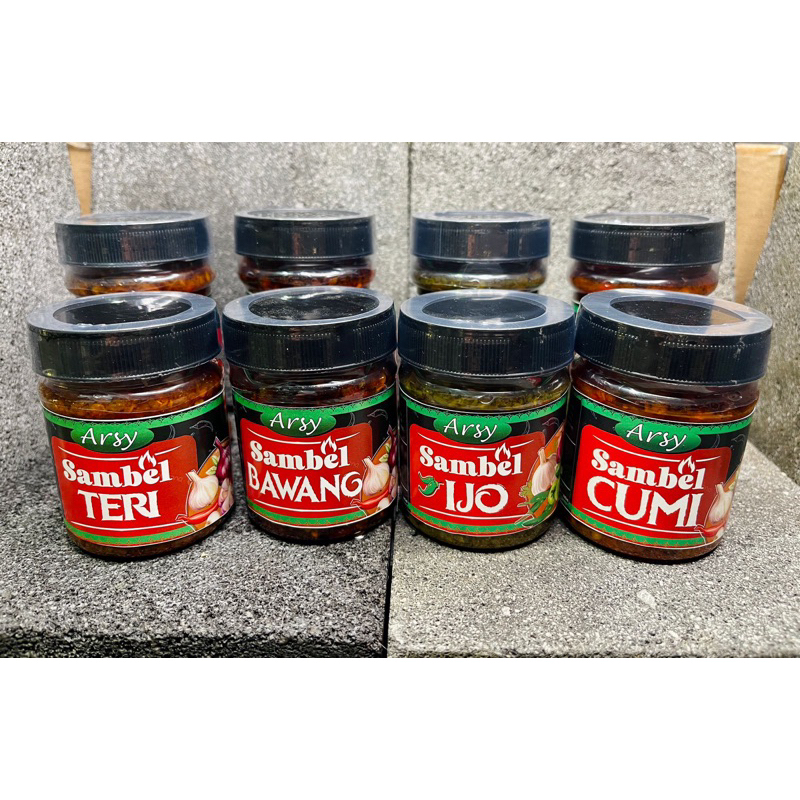 

arsy sambel baby cumi bawang teri ijo 100-150gram