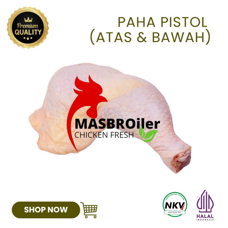 

Daging Ayam Paha Pistol Premium 1 kg