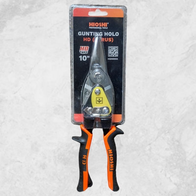 Gunting Seng Baja Ringan HIOSHI tipe HD 10" Inch / Gunting Taso Gunting Holo Lurus Hioshi type HD