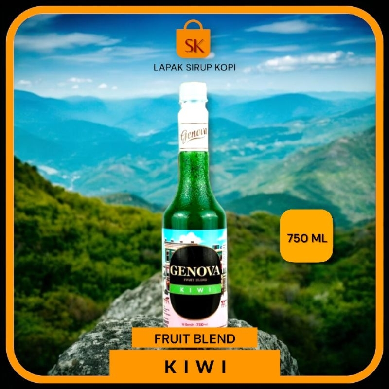 

Genova kiwi fruit blend 750ml - Genova puree - genova fruit belnd - sirup minuman rasa kiwi puree