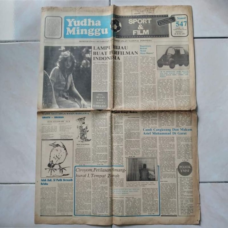 Koran Kuno Lawas Jadul Yudha Minggu 20 Juni 1982 - YN1003