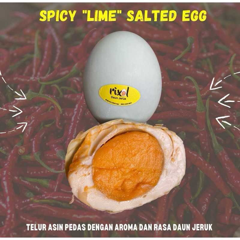 

(RIXOL SALTED EGG) TELUR ASIN PEDAS RASA DAUN JERUK / OLEH OLEH TASIKMALAYA