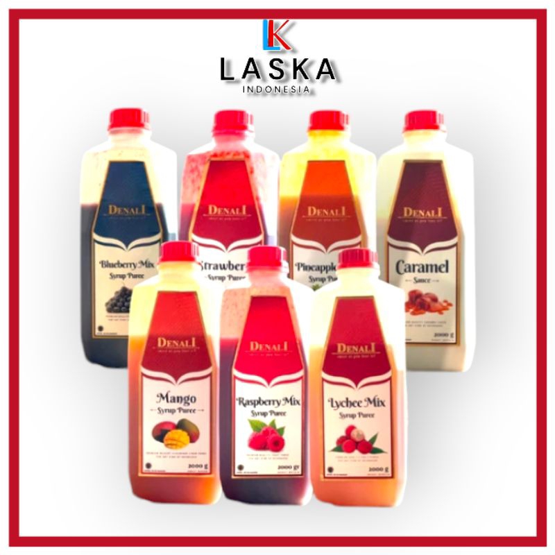 

Denali Puree syrup All varian 2KG - Denali Puree - Denali fruit mix 2kg