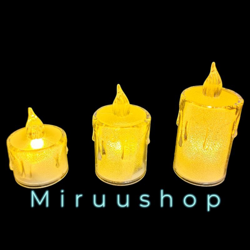 Lilin elektrik LED premium hias korea aesthetic lilin natal lilin altar lampu tidur korea model melt