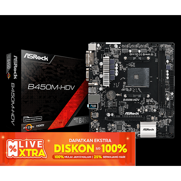 Motherboard Asrock B450M-HDV