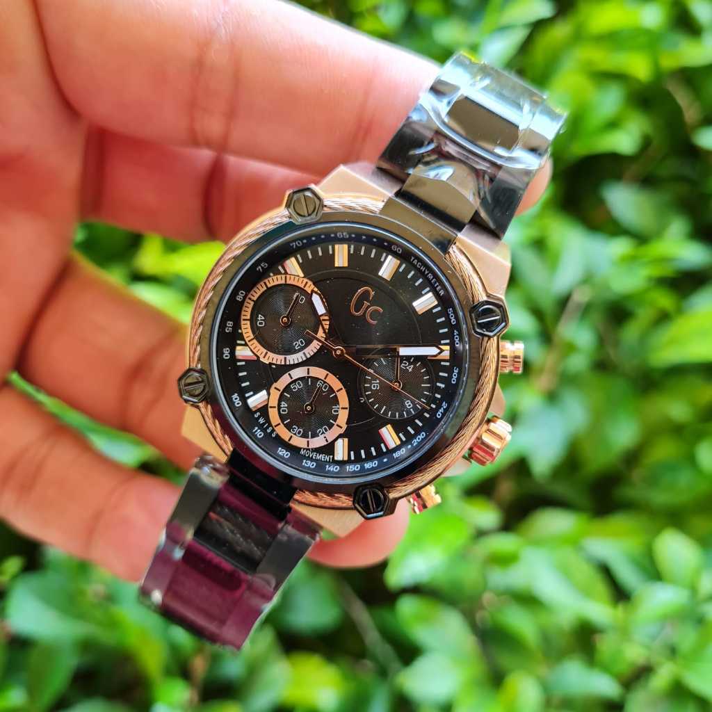 Jam Tangan Guess GC Y24003G2 ChronoGraph Stainless Steel 38mm