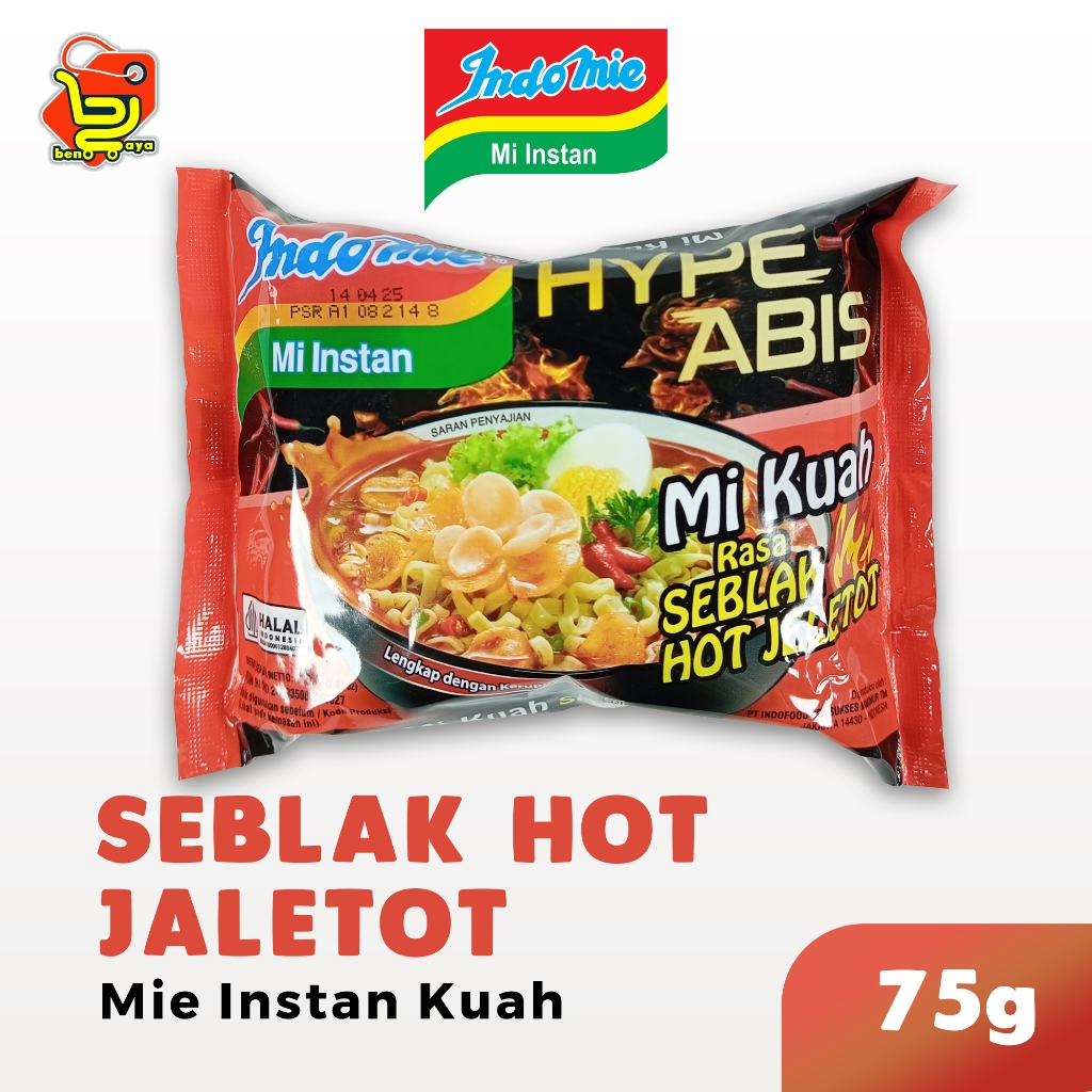 

Indomie HypeAbis Mi Seblak Hot Jaletot Mie Kuah Instan 75g