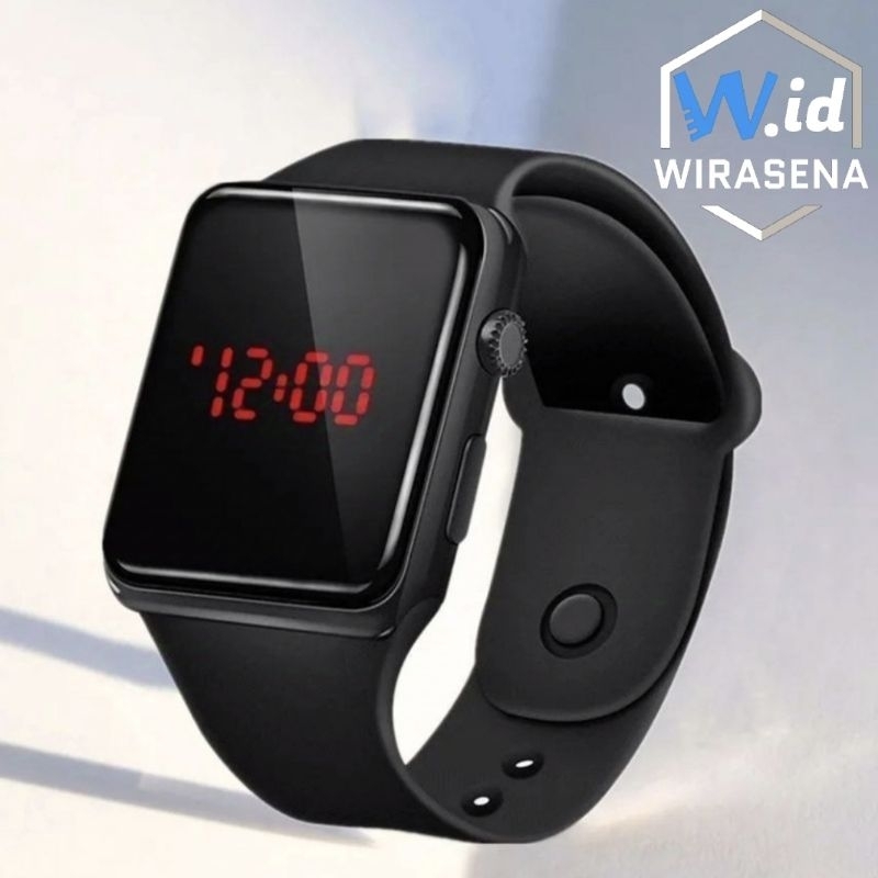 Jam Tangan Digital LED Ruber banyak pilihan warna jam tangan cowok cewek jam tangan digital sporty W