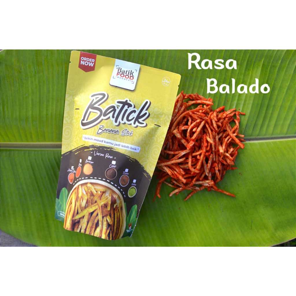 

Batick (banana stick), jajanan kekinian dari keripik pisang / Rasa Balado