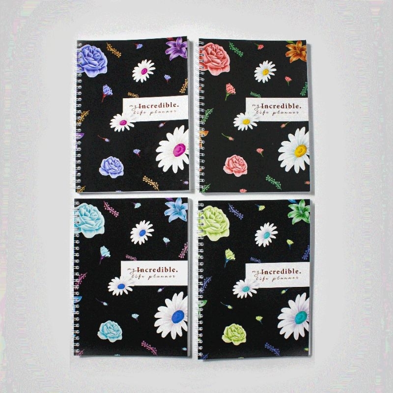 

[READY] CMK Notesbook A5 1 Paket Isi 4 PCS Buku Harian Buku Catatan Notesbook Buku Agenda Buku Diary Buku Jurnal Bunga-bunga 60 Lembar
