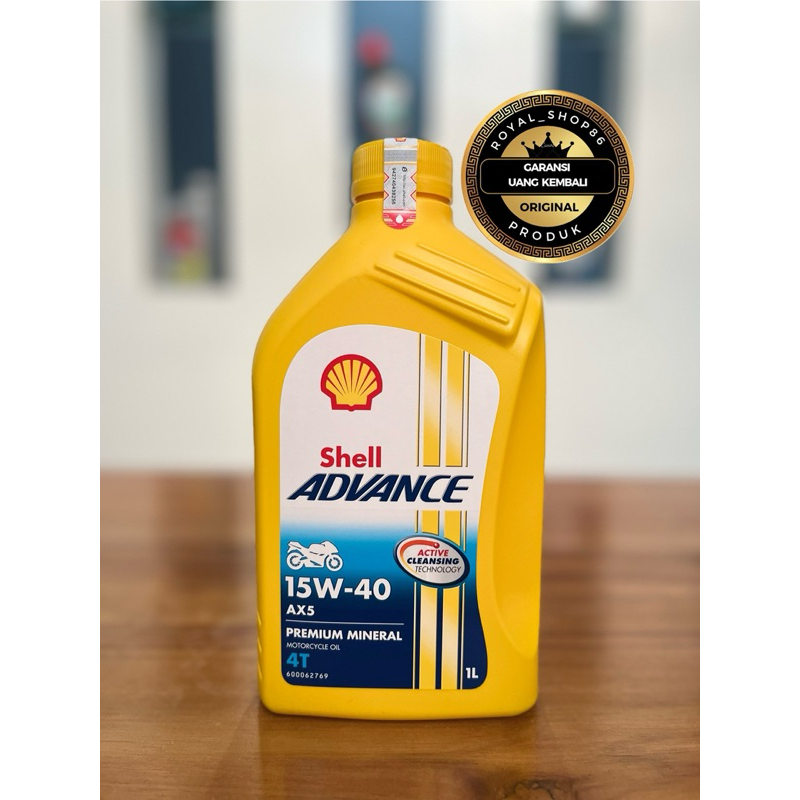Ada OLI SHELL AX5 15W-40 1 LITER MOTOR SPORT 4TAK MOTOR LAMA VIXION F1ZR R15 SATRIA FU JUPITER