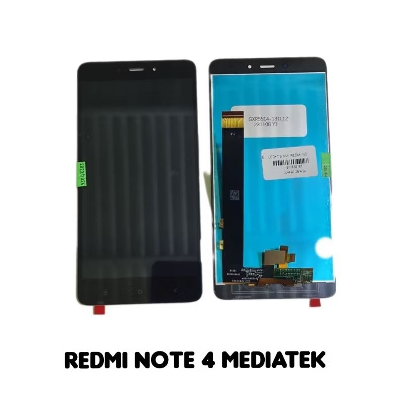 LCD TS TOUCHSCREEN REDMI NOTE 4 MEDIATEK SOKET TS BAWAH FULLSET