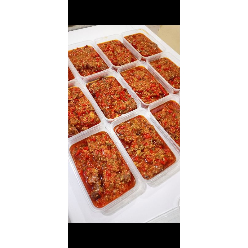 

Dendeng balado daging sapi frozen 300gr±, beku, HALAL