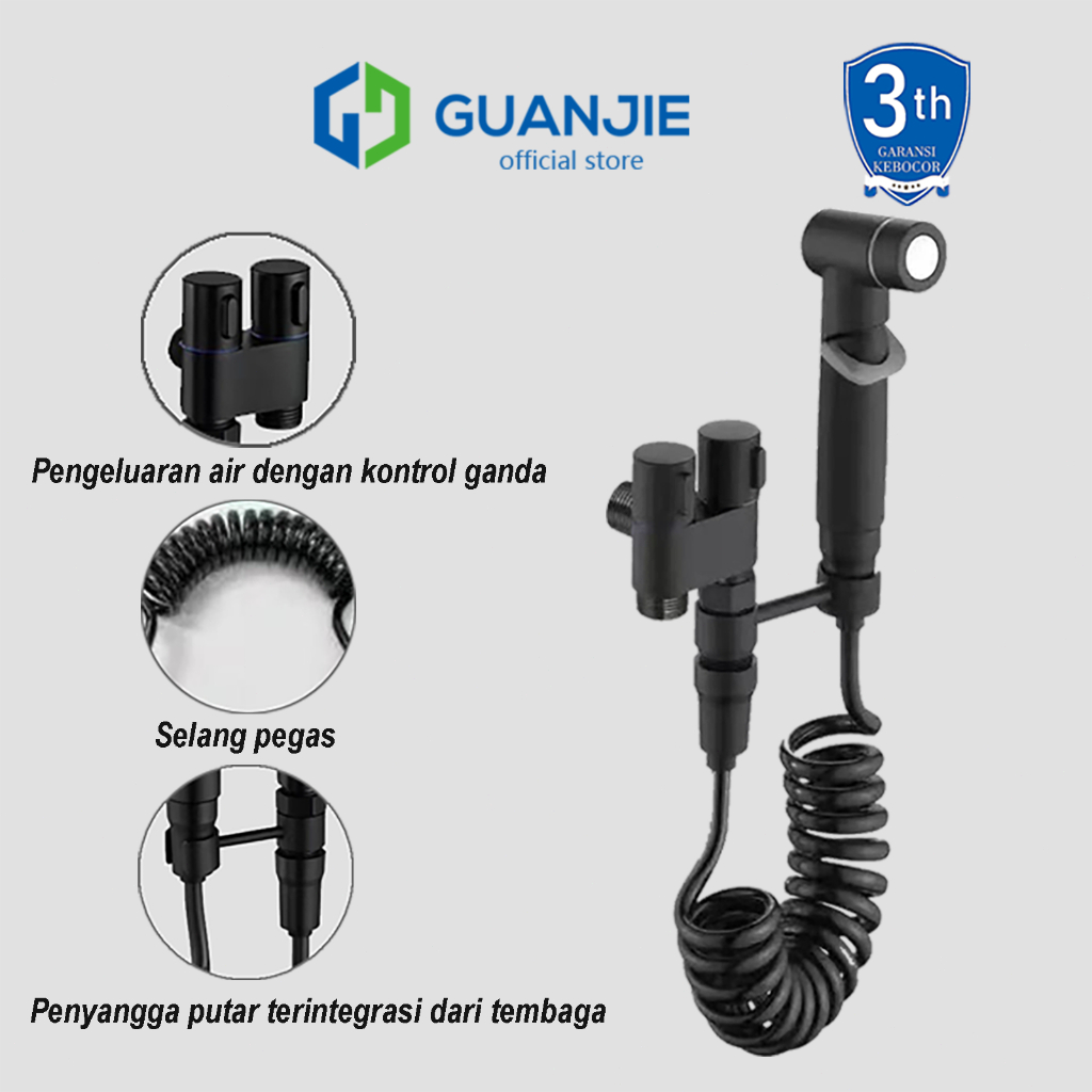 GUANJIE - SUS304 1 Set Jet Shower Kloset Jet Shower Kamar Mandi Semprotan Toilet Duduk Jet wasser Kl