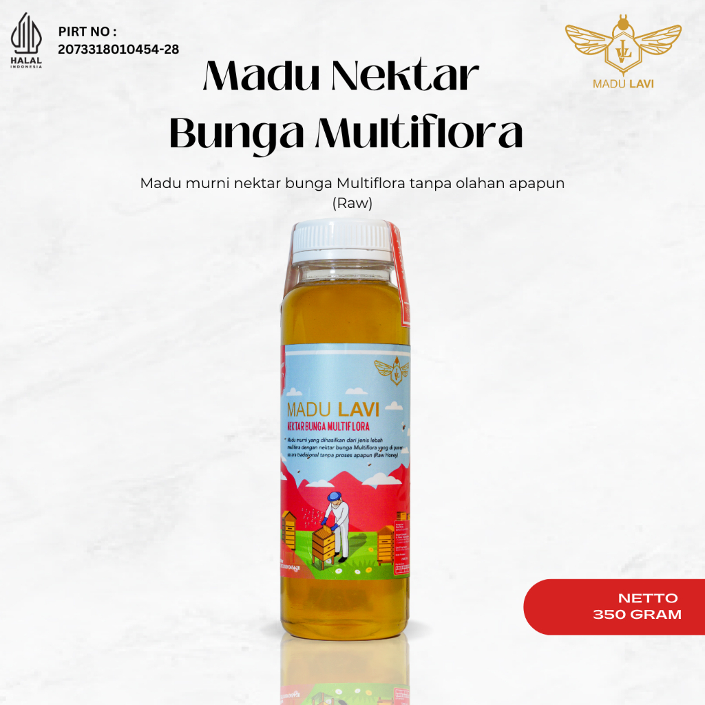 

[ MADU LAVI ] Madu Asli Alami 100% Grade A Nektar Multiflora Dikembangbiakkan Di Hutan Liar