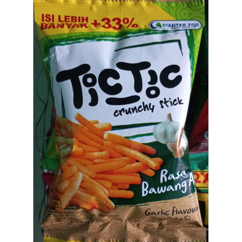 

Tic Tic Crunchy Stick Rasa Ayam Bawang 1 Renceng Isi 10 Bungkus @20g