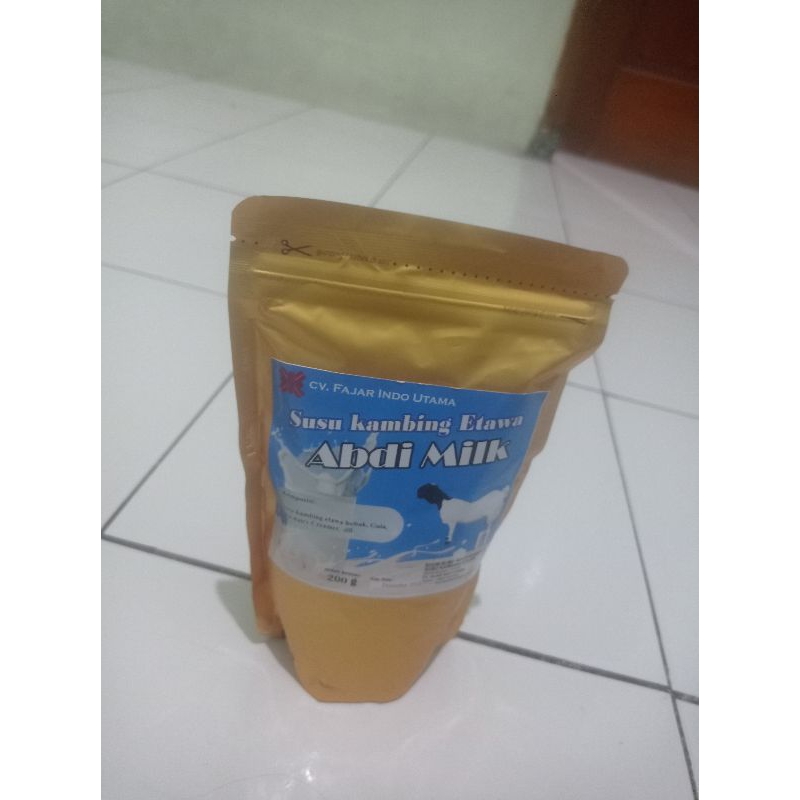 

Susu Kambing Etawa Bubuk Abdi Milk Grade 1 Kemasan Pouch 200 Gr