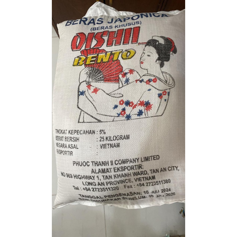 

Beras Japonica Oishii Bento 25 Kg