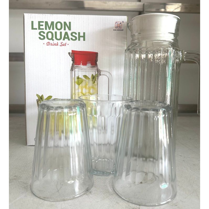 DRINK JAR SET KIG LEMON SQUASH / SET WADAH MINUMAN