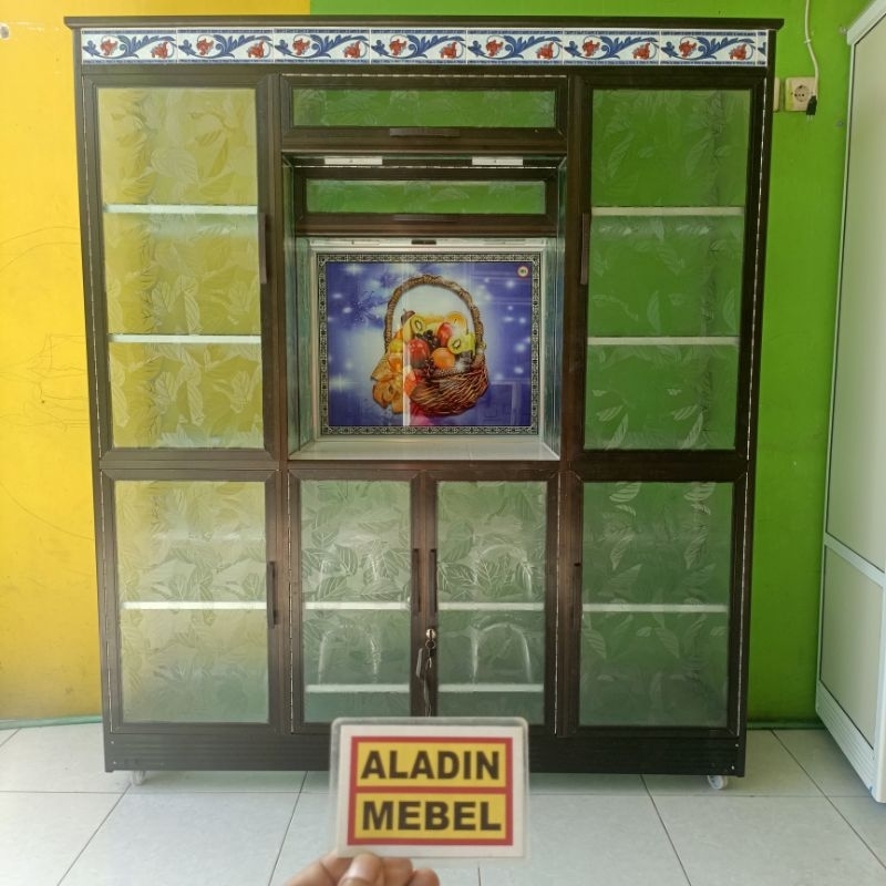 Rak piring keramik arjuna alumunium coklat