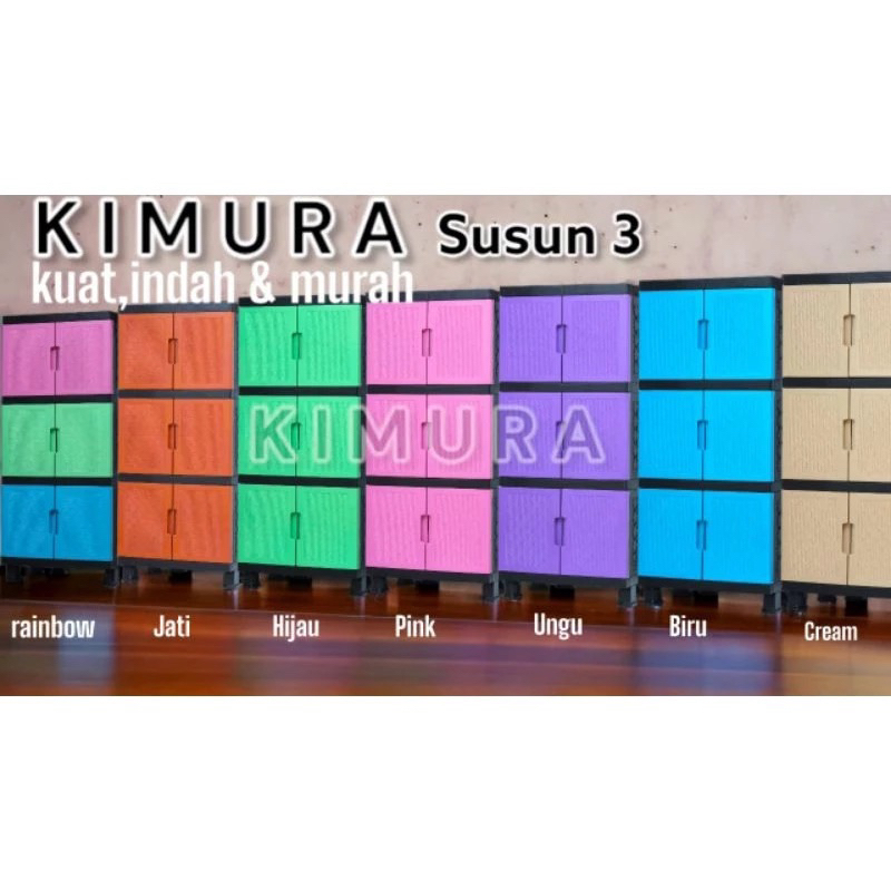 LEMARI PLASTIK KIMURA 3 SUSUN