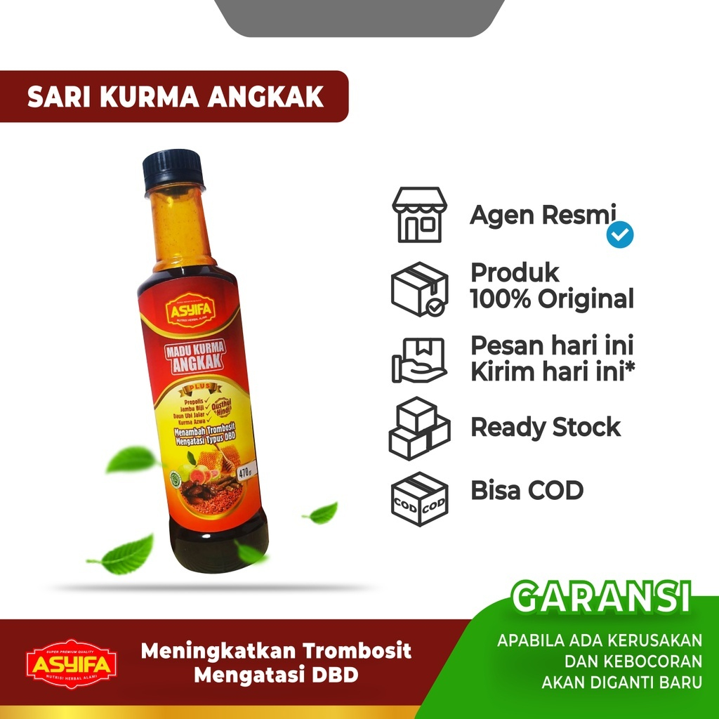 Enzistore Asyifa Madu Kurma angkak Plus QUSTHUL HINDI JAMBU BIJI | Madu angkak untuk tipes typus DBD