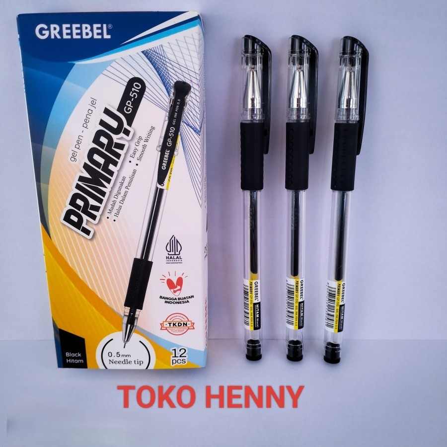 

PEN GEL PRIMARY Mata Pena seperti Jarum .... dari GREEBEL GP-510 ... 0,5 mm .... TINTA : HITAM ...