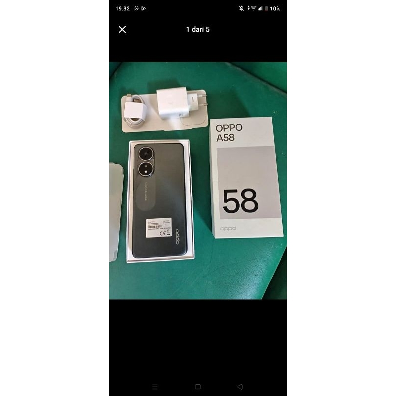 OPPO A58 BLACK SECOND LIKE NEW