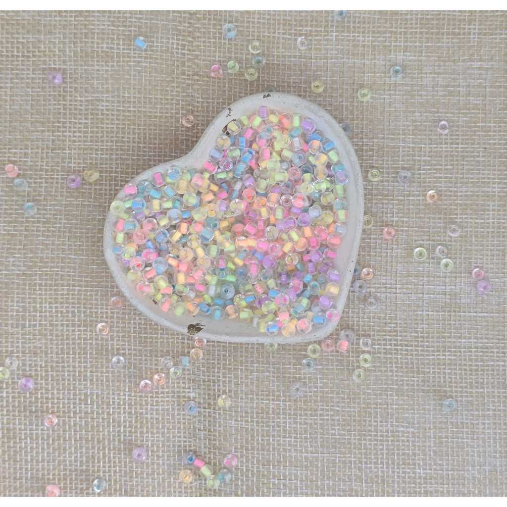 MANIK MOTE BEADS DIY PASIR GID 4MM GLASS BEADS FGB 50GR