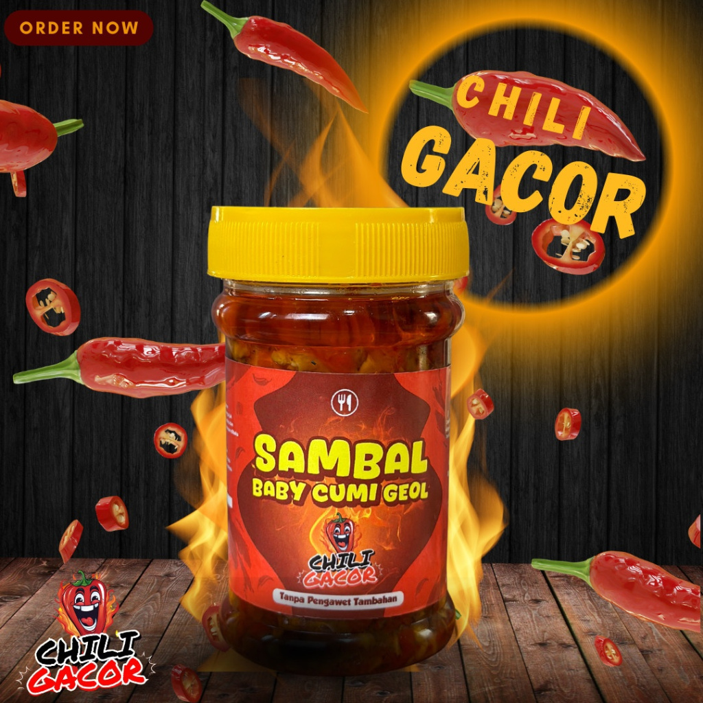 

Chili Gacor Sambal Bawang Baby Cumi/ Sambal Ijo Baby Cumi 130 g Sambel Bawang Cumi Botol Praktis