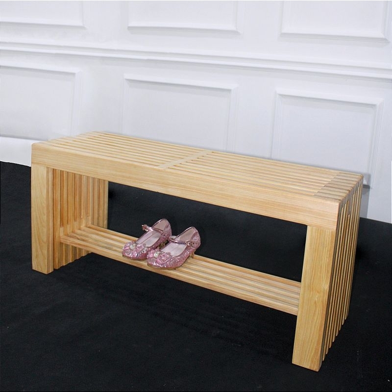 Kursi tunggu teras taman bangku kayu Pinus mahoni panjang untuk Resto Cafe Outdoor