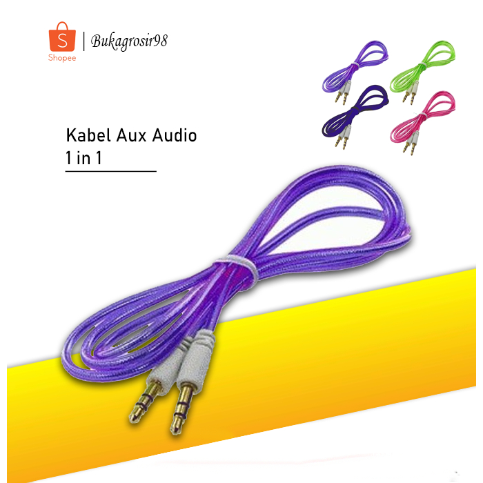 Kabel Aux Audio 1 in 1 Musik Salon ke HP Jek Speaker Konektor-Kabel audio speaker